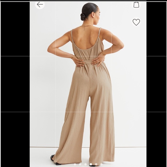 H&M Beige Tie Belt Jumpsuit - Picture 4 of 14